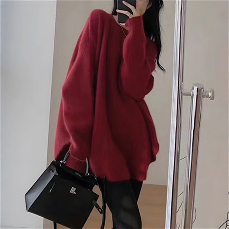 Casual Round Neck Knitted Pullover Sweaters