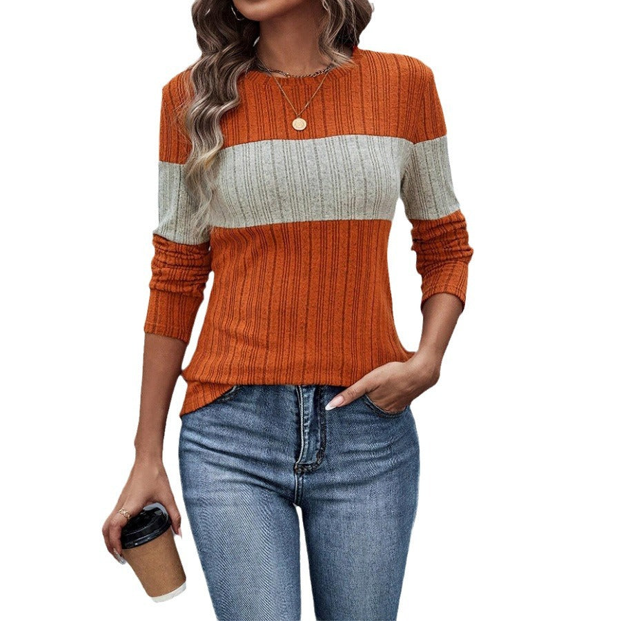 Sexy Round Neck Long Knitted Shirts