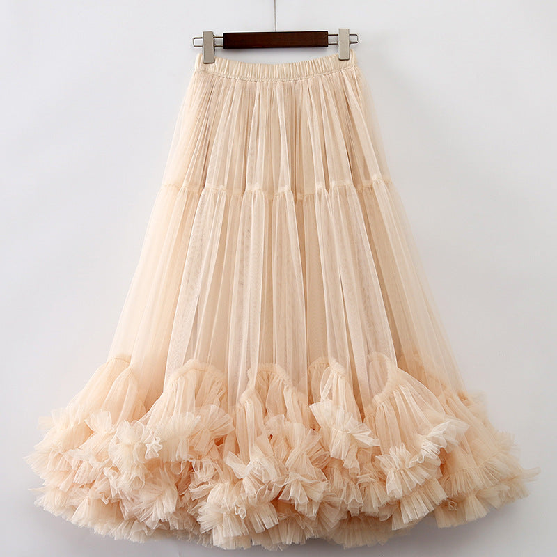 Fairy Designed Ruffled A Line Skirts for Women