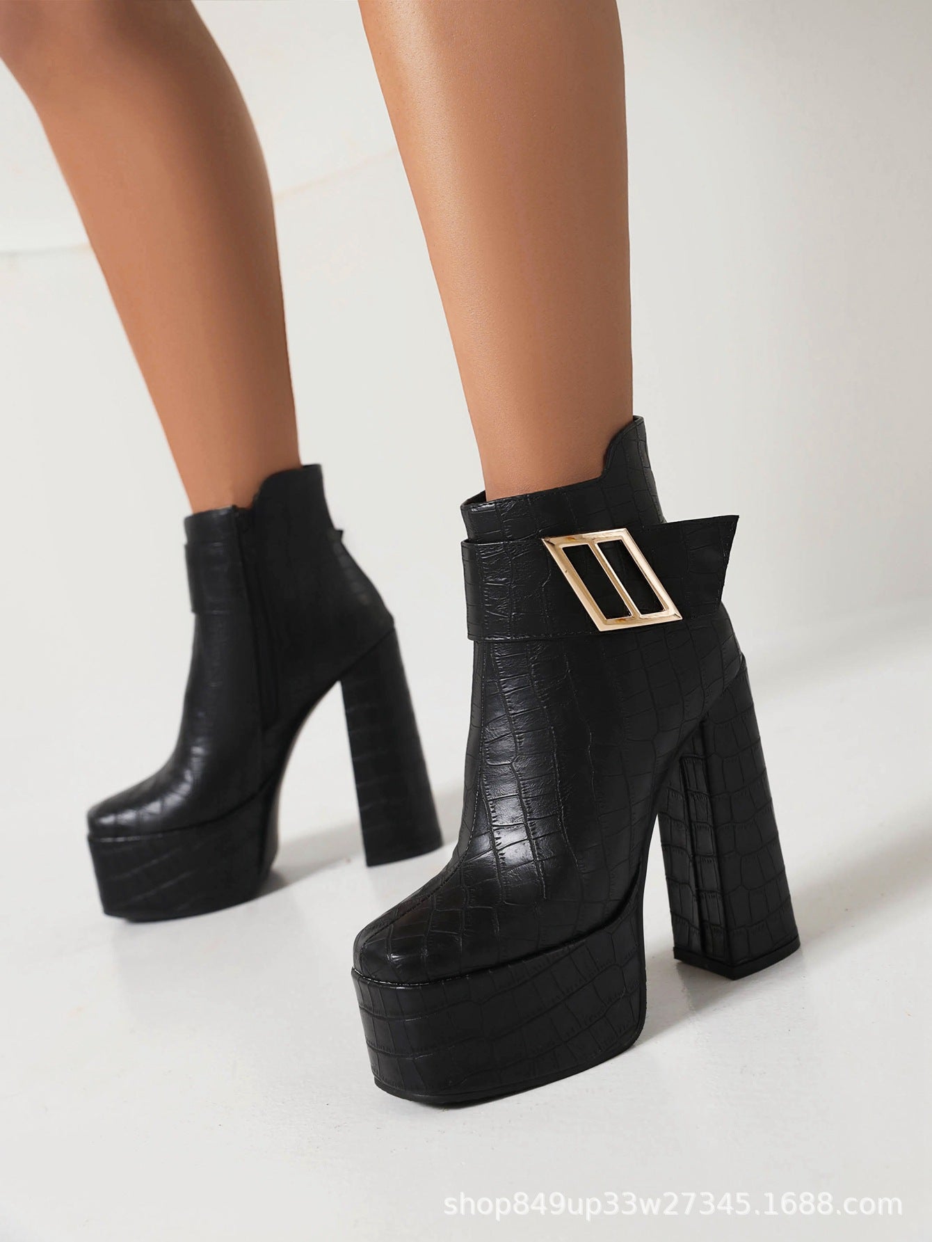 Fashion Platform Women Short Winter Boots