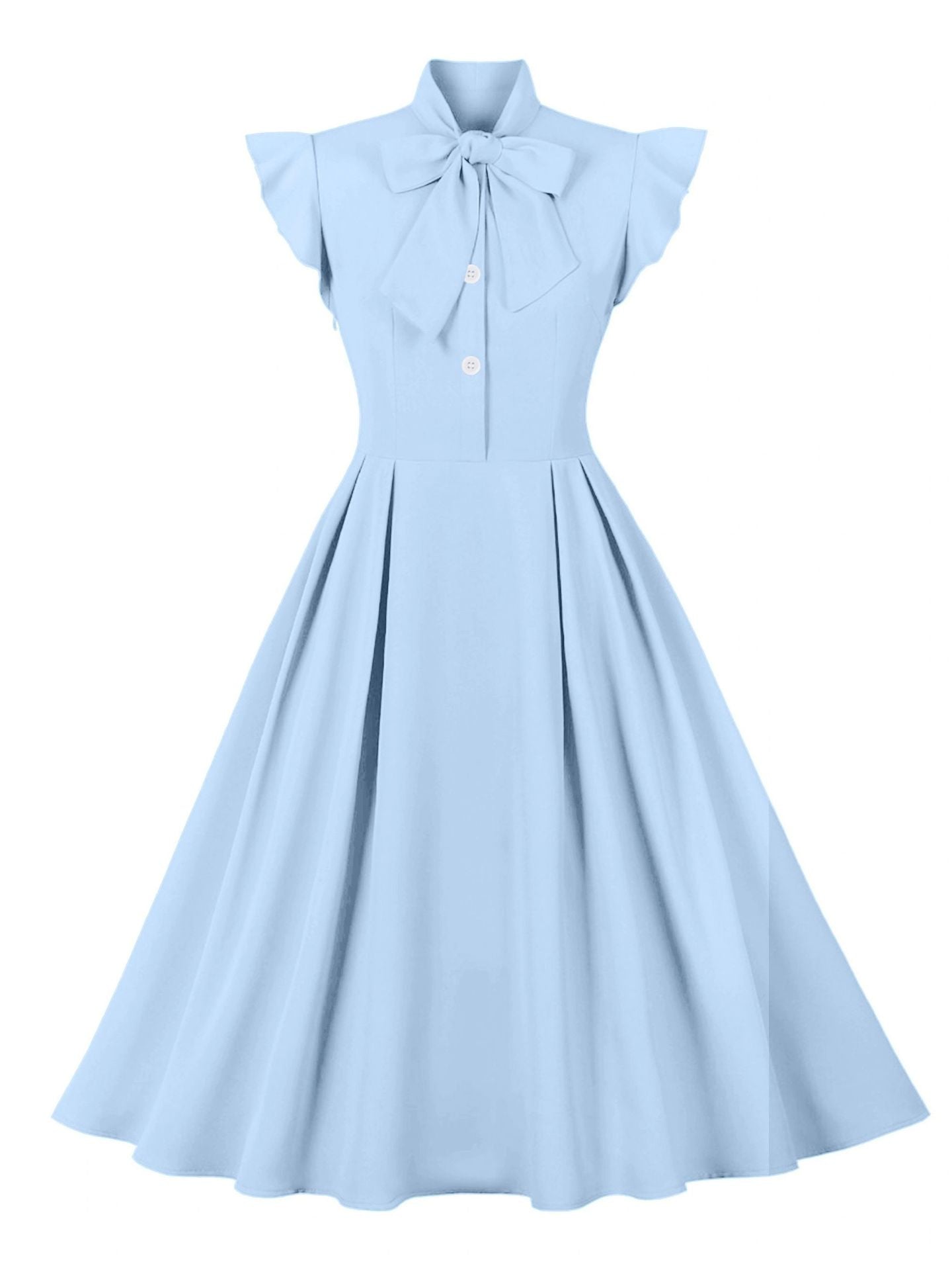 Vintage Ruffled Turnover Collar Dresses