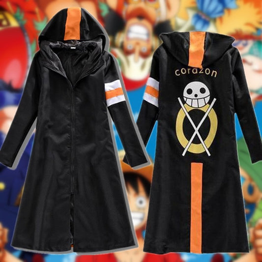 One Piece Trafalgar Three Generation Long Robe Cosplay Costumes 2008