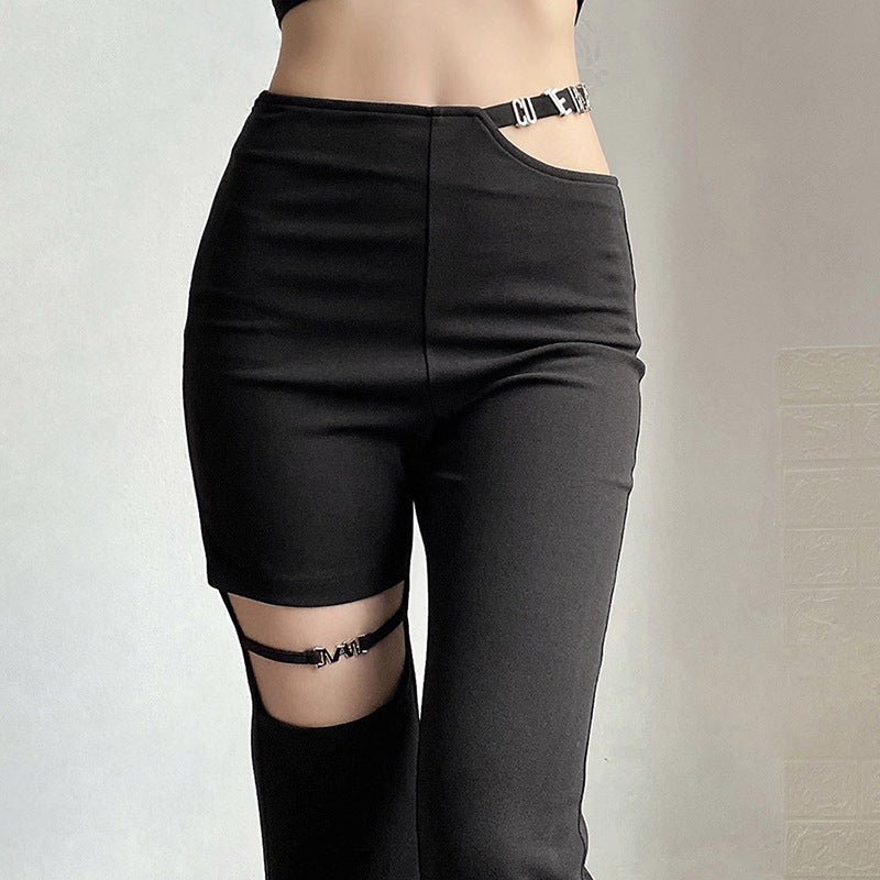 Summer Street Style High Waist Black Pants