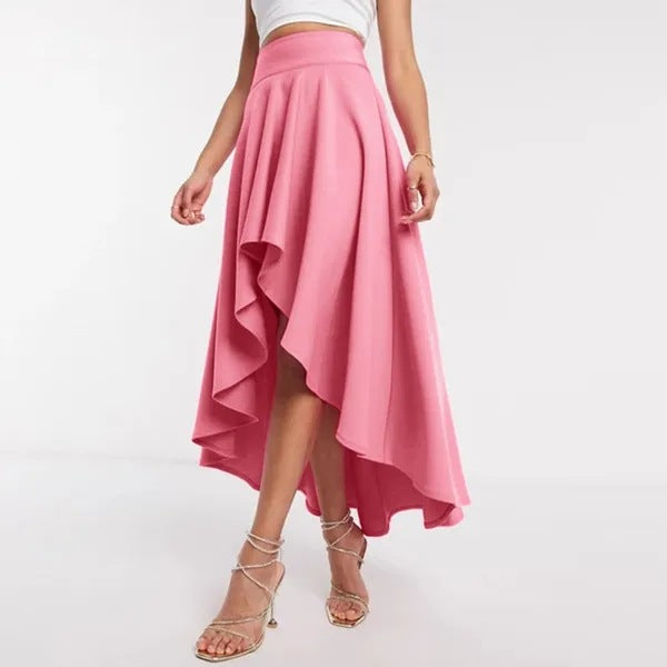 Fashion High Waist Asymmetrical Long Skirts