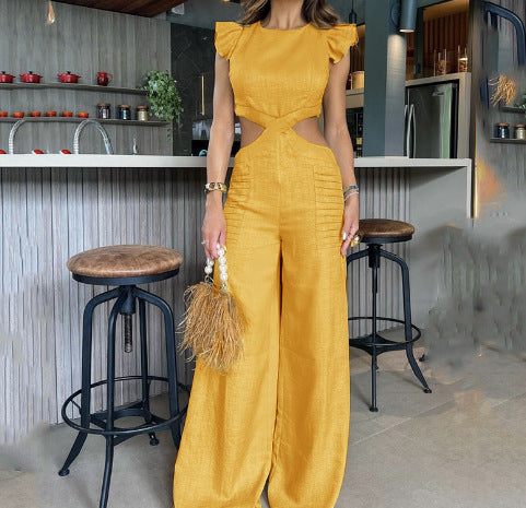 Sexy Summer Ruffled Design Jumpsuits for Women