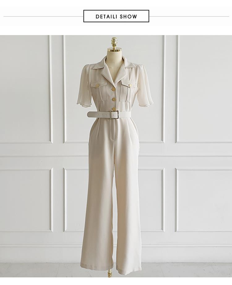 Elegant Summer OL JUMPSUITS WITH Belt