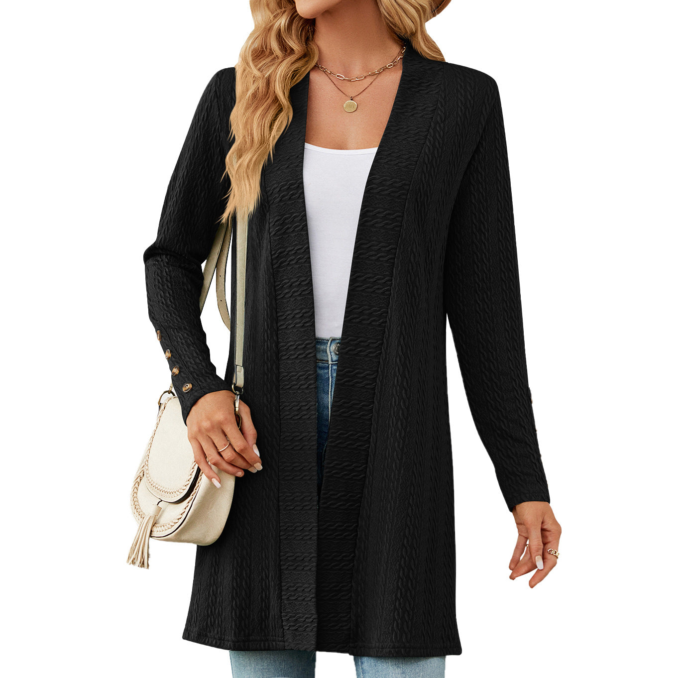 Casual Women Long Sleeves Knitted Cardigans