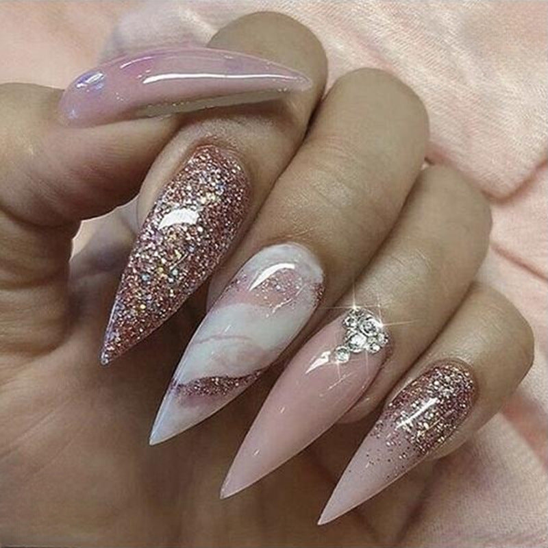 Fashion Gradient Color Extra Long Press on Nails