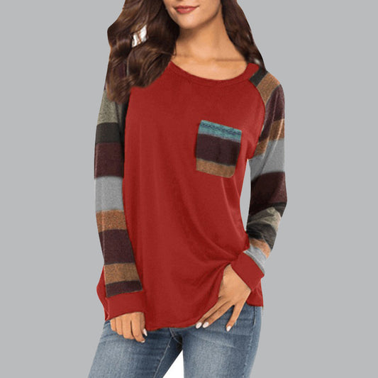 Casual Long Sleeves Plus Sizes T Shirts