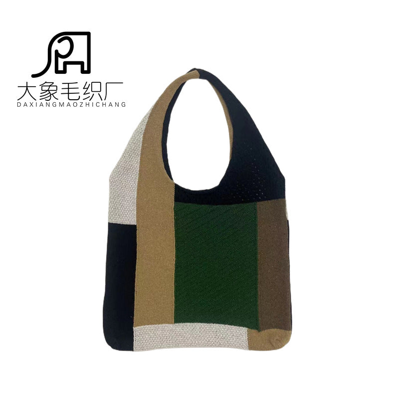 Vintage Knitted Shoulder Bags for Women