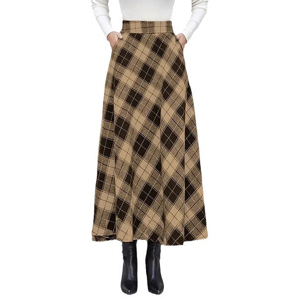 Retro High Waist Women A Line Skirts