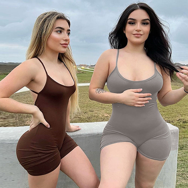 Sexy U Neck Sports Jumpsuits