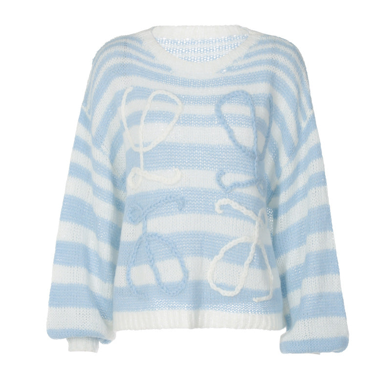 Sweety Round Neck Knitted Women Sweaters