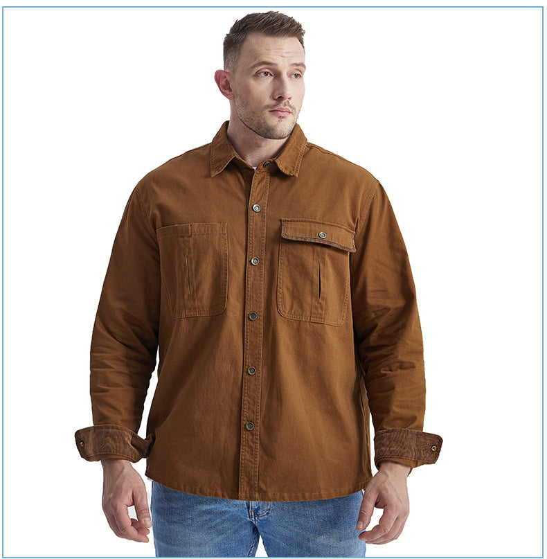 Casual Cotton Plus Sizes Long Sleeves Shirts for Men