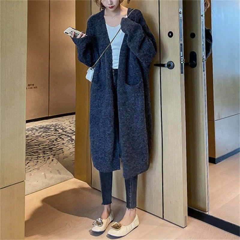 Casual Winter Long Knitted Coats for Girls