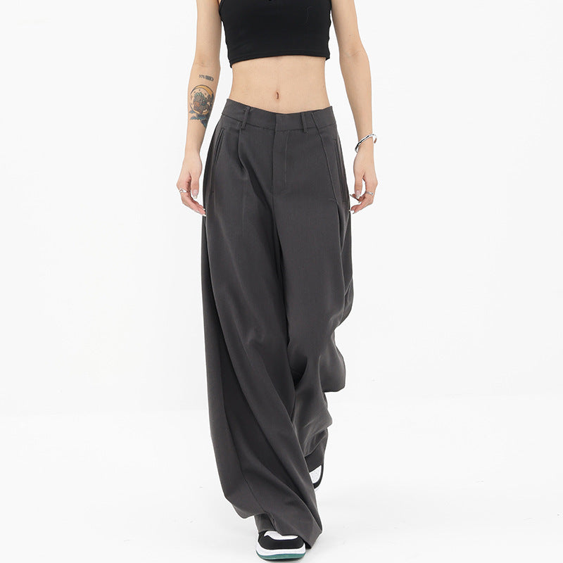 Designed Women Fall Straight Wide Legs Pants