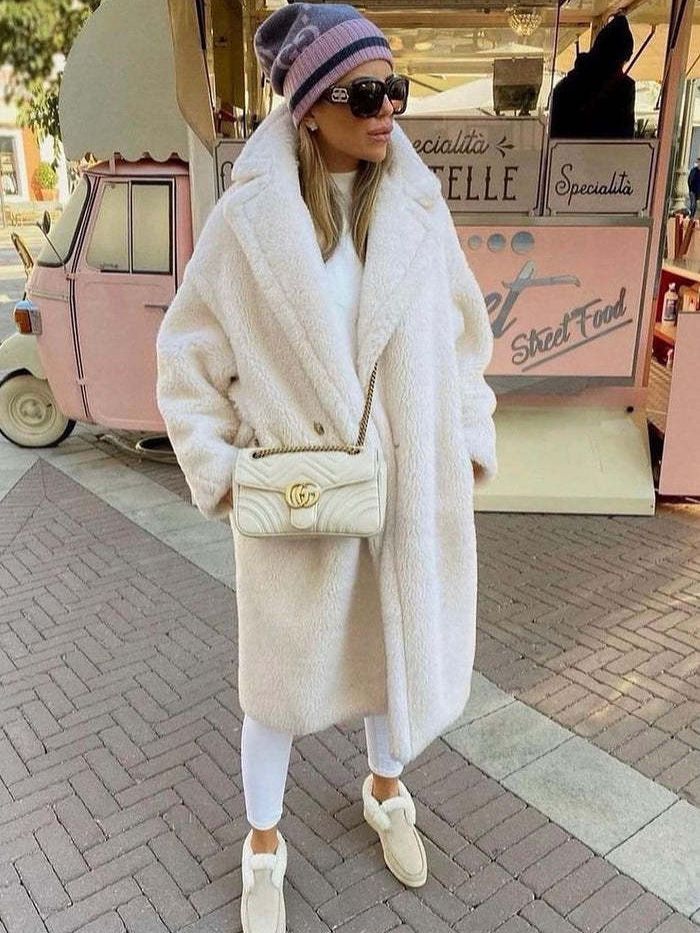 Winter Warm Faux Fur Long Outerwear for Women