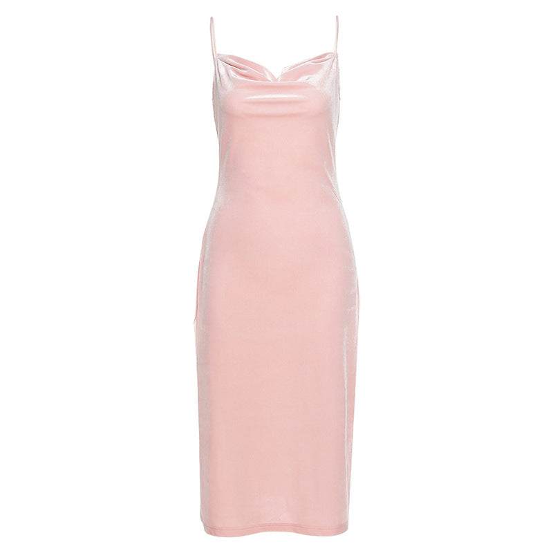 Sexy Pink Sheath Midi Dresses