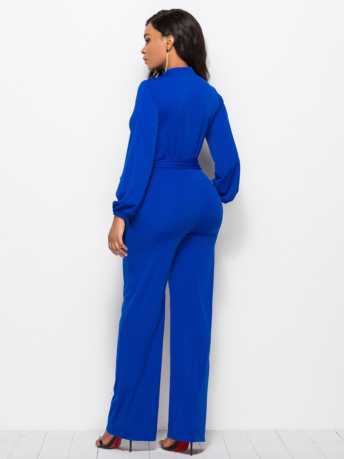 Fashion Long Sleeves Wide Legs Jumpsuits Romper for Women