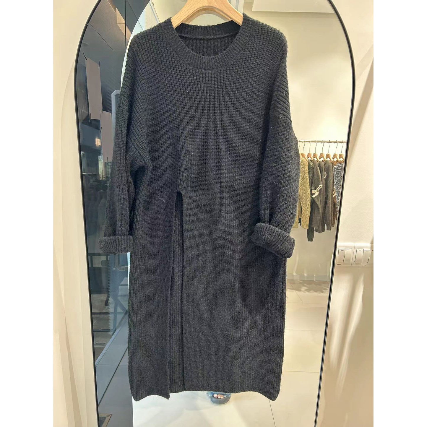 Fashion Designed Knitted Pullover Long Sweaters