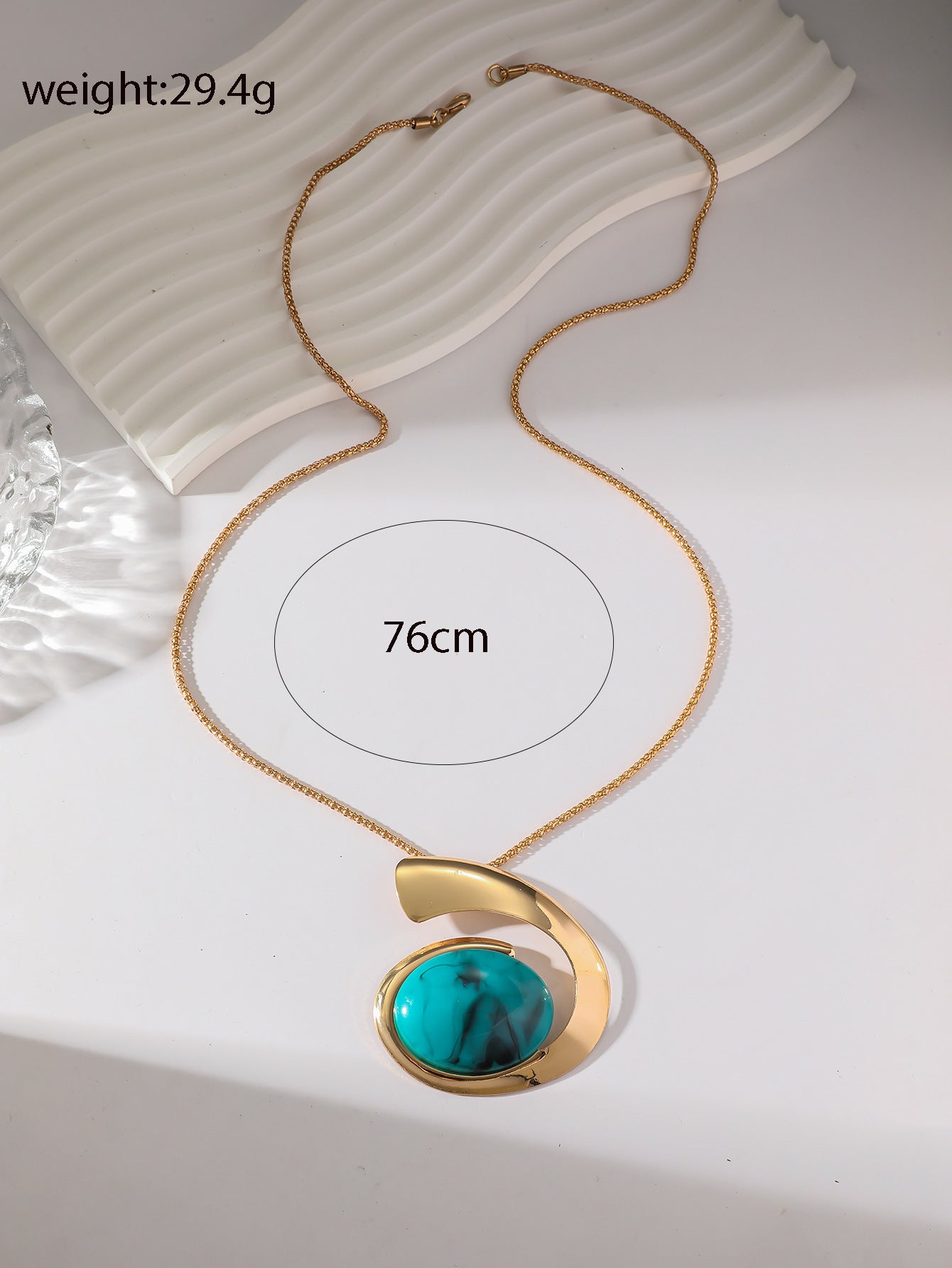 Fashion Exaggerated Collar Unique Personality Design Turquoise Pendant Necklaces