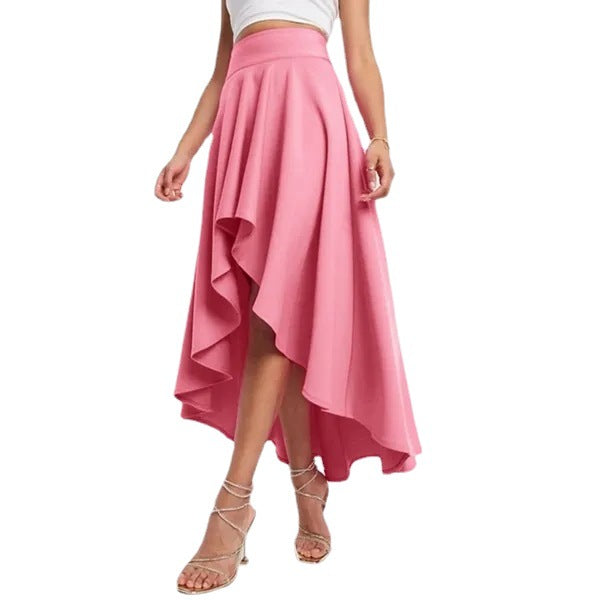 Fashion High Waist Asymmetrical Long Skirts