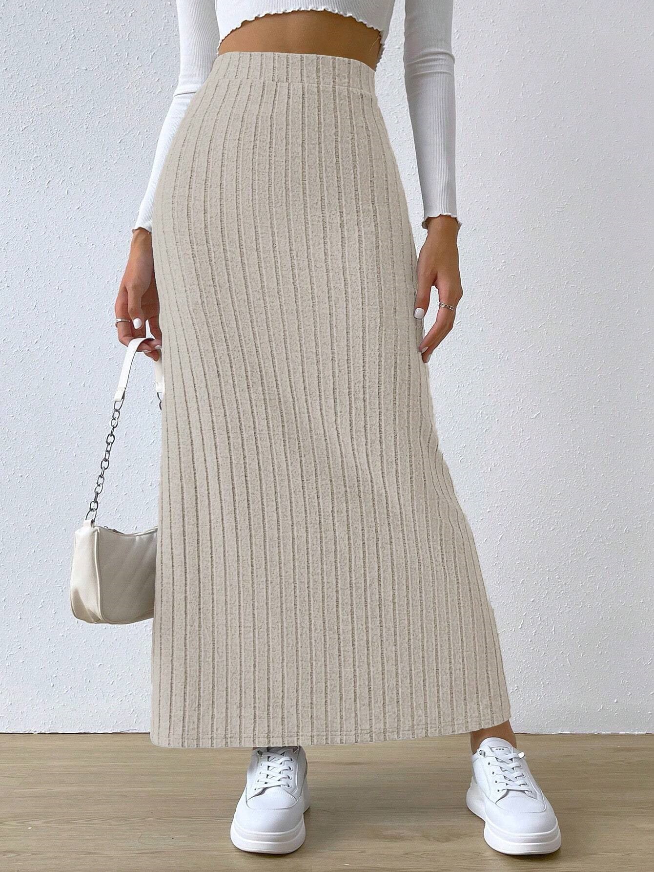 Sexy High Waist Knitted Long Skirts