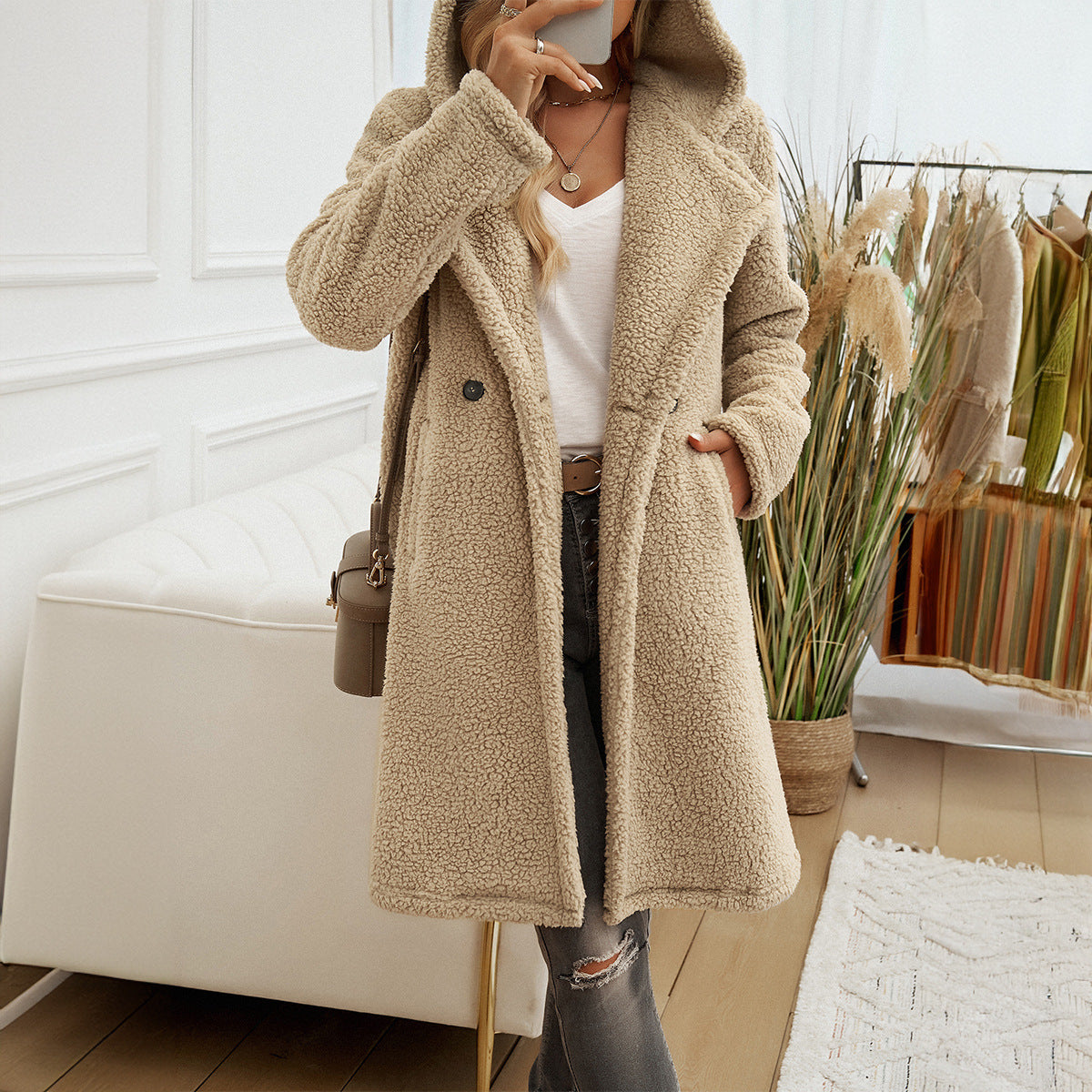 Fashion Sueding Craft Women Winter Outerwear