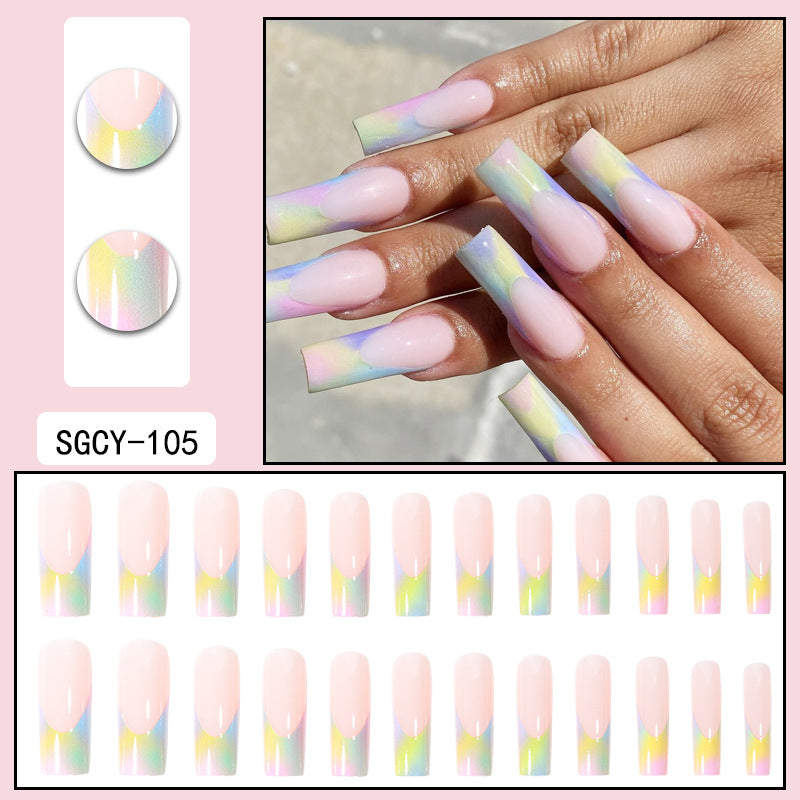 Fashion Gradient Color Extra Long Press on Nails