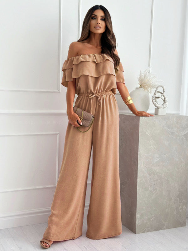 Sexy Off The Shoulder Slim Waist Jumpsuits