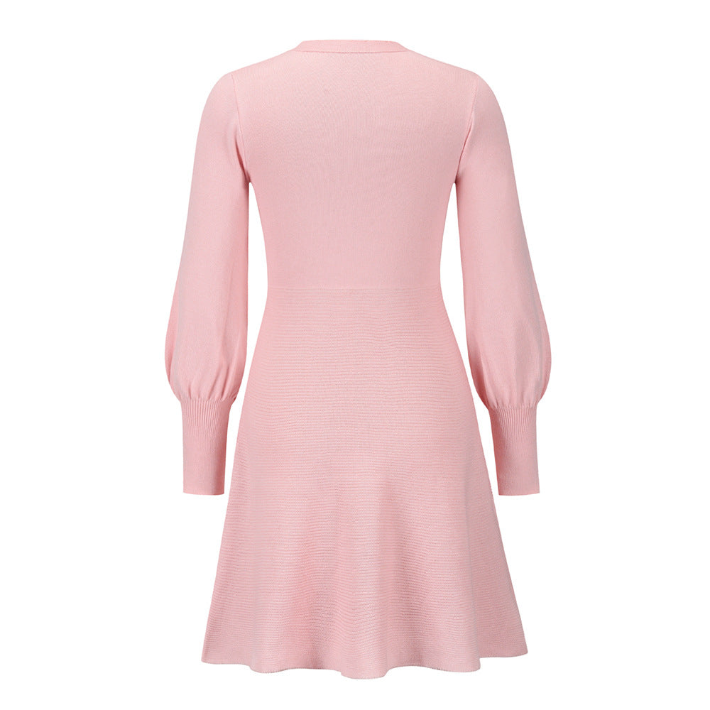 Elegant Plus Sizes Knitted Short Dresses