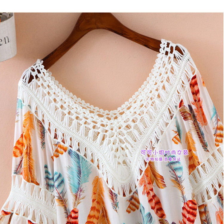 Summer Bohemia Loose Trumpet Sleeves Tops