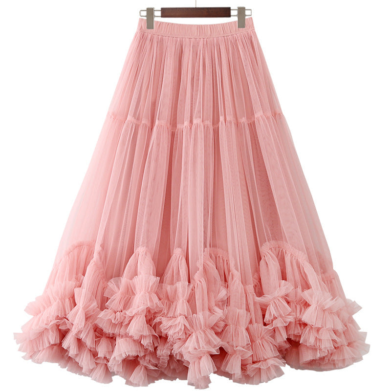 Fairy Designed Ruffled A Line Skirts for Women