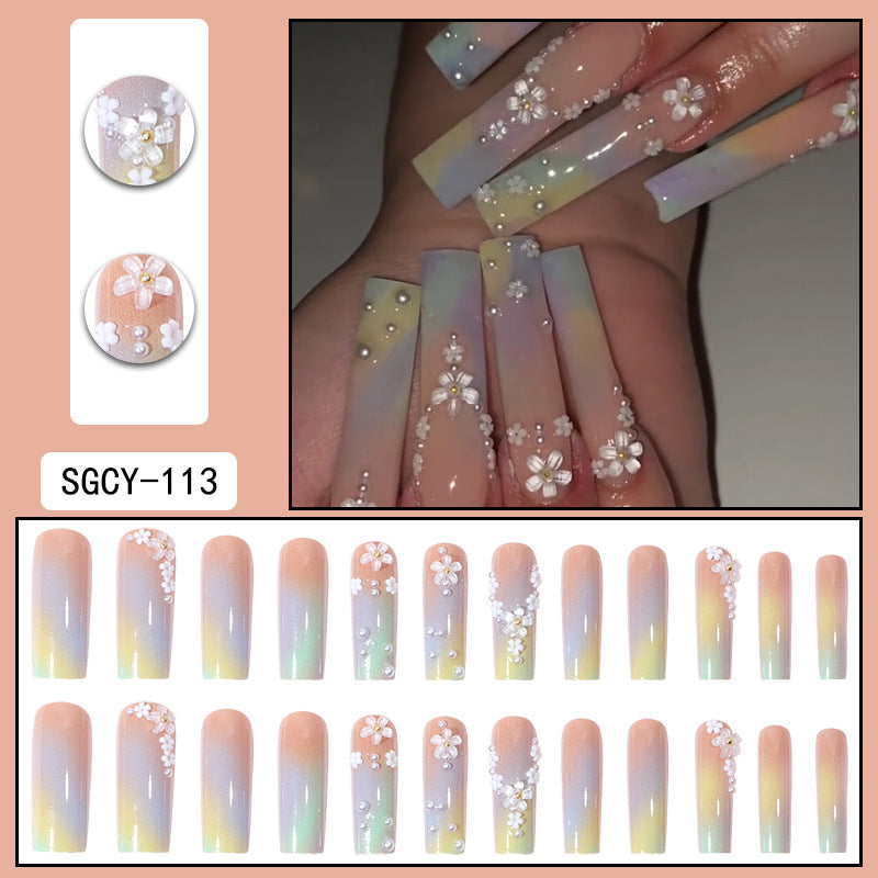 Fashion Gradient Color Extra Long Press on Nails