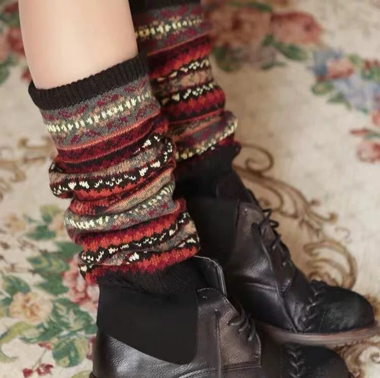 Winter Bohemian Long Knitted Socks for Women