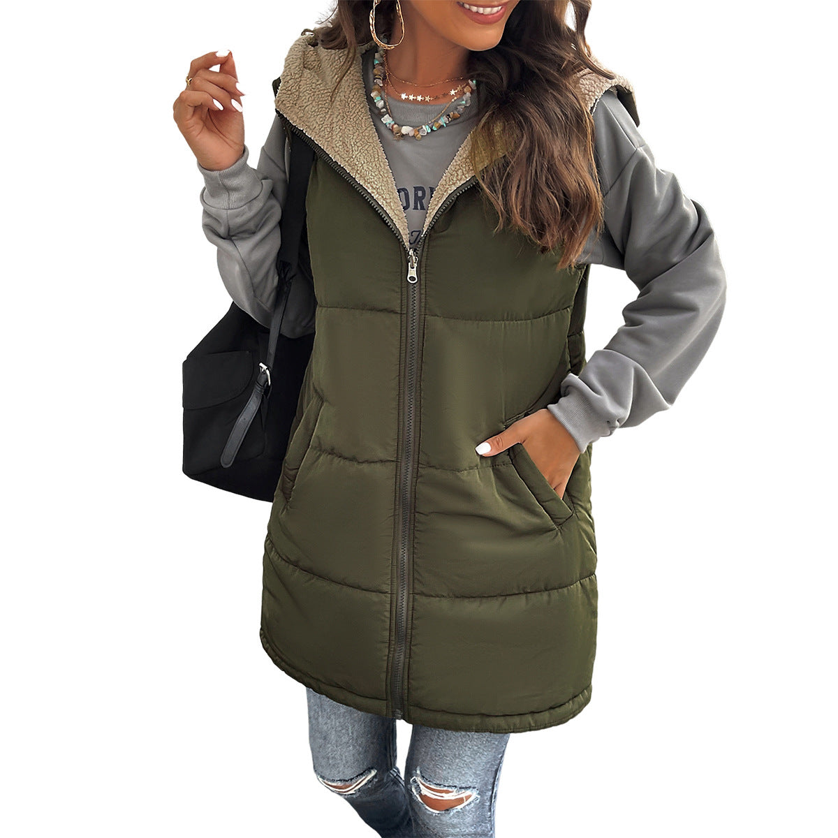 Casual Winter Women Vest Outerwear