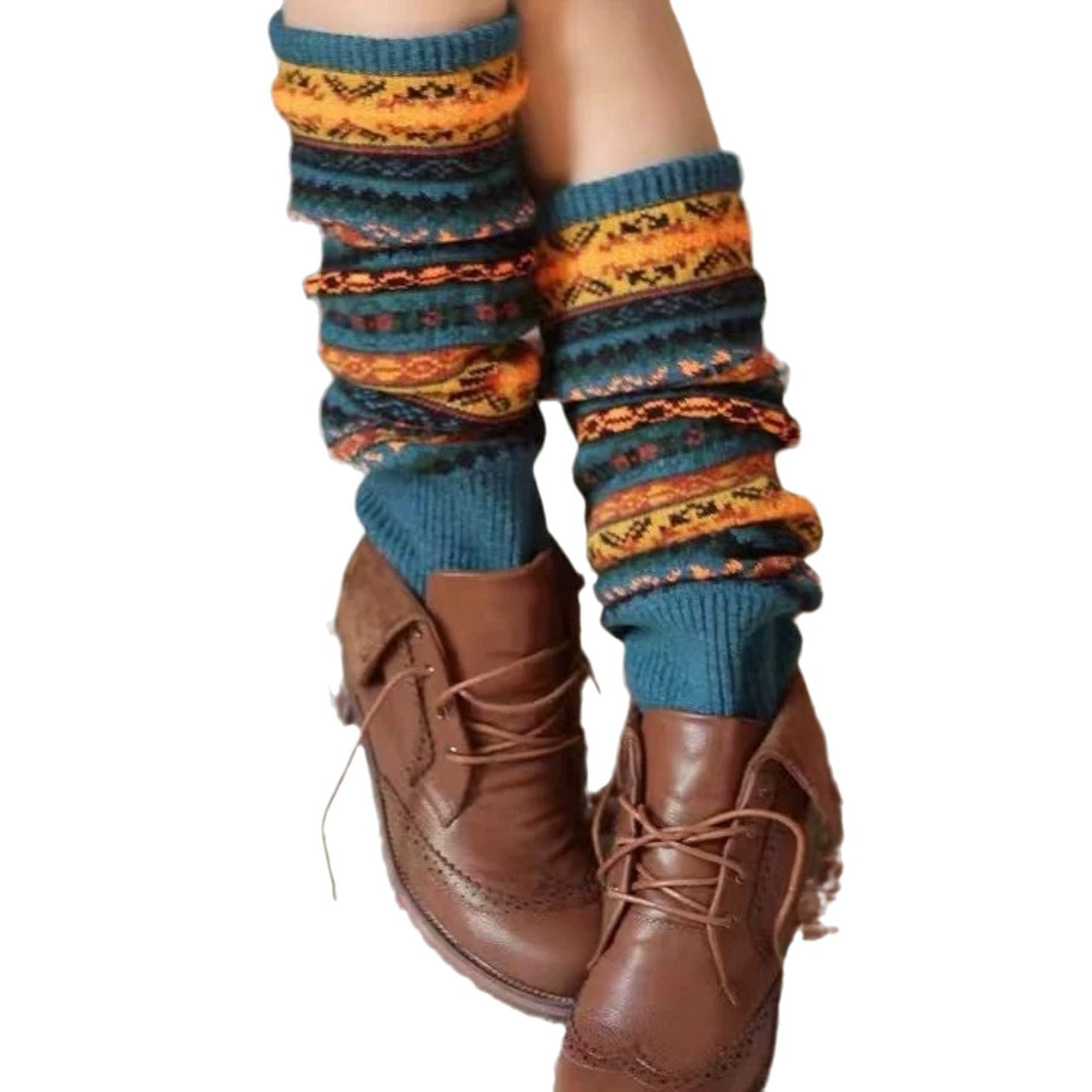 Winter Bohemian Long Knitted Socks for Women