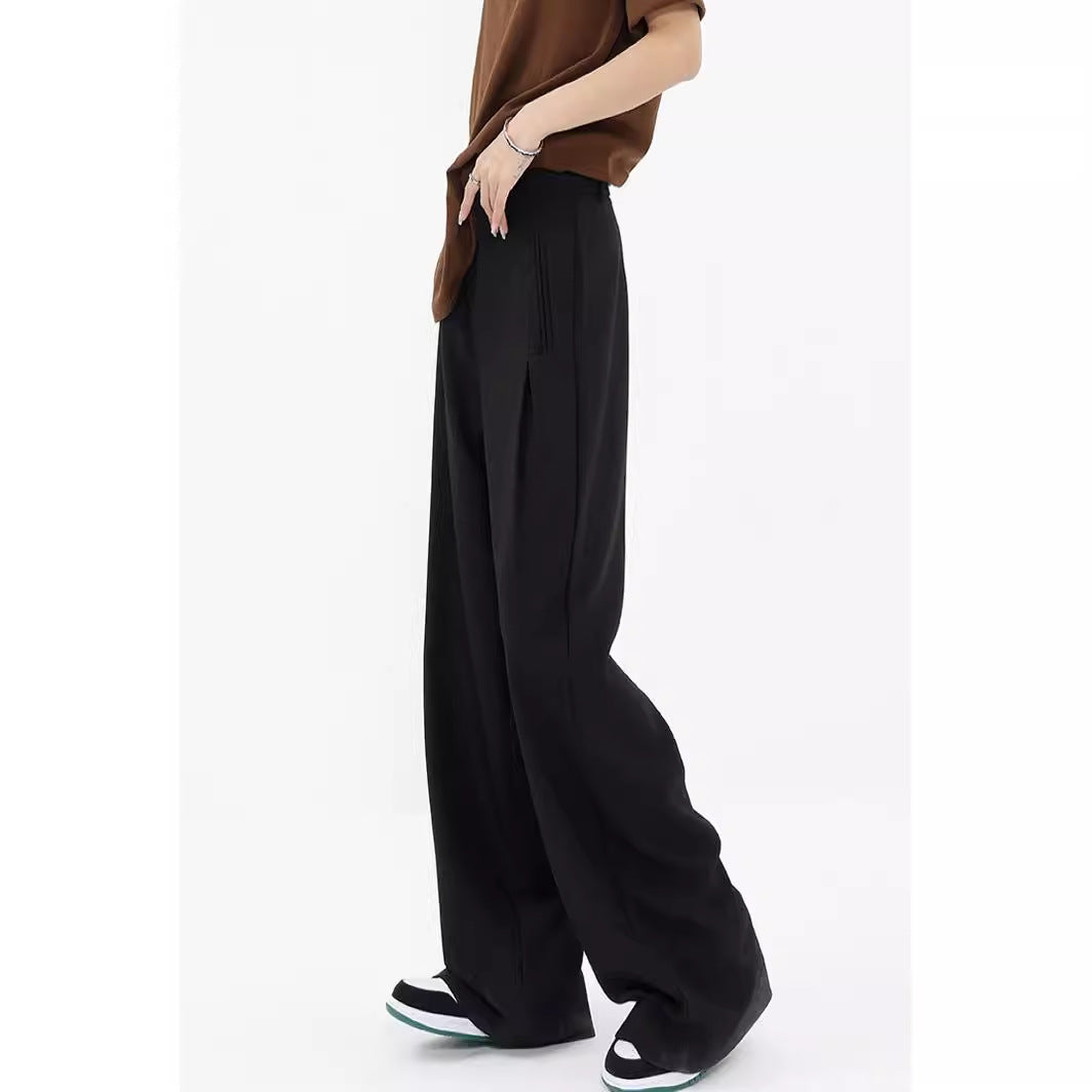 Designed Women Fall Straight Wide Legs Pants