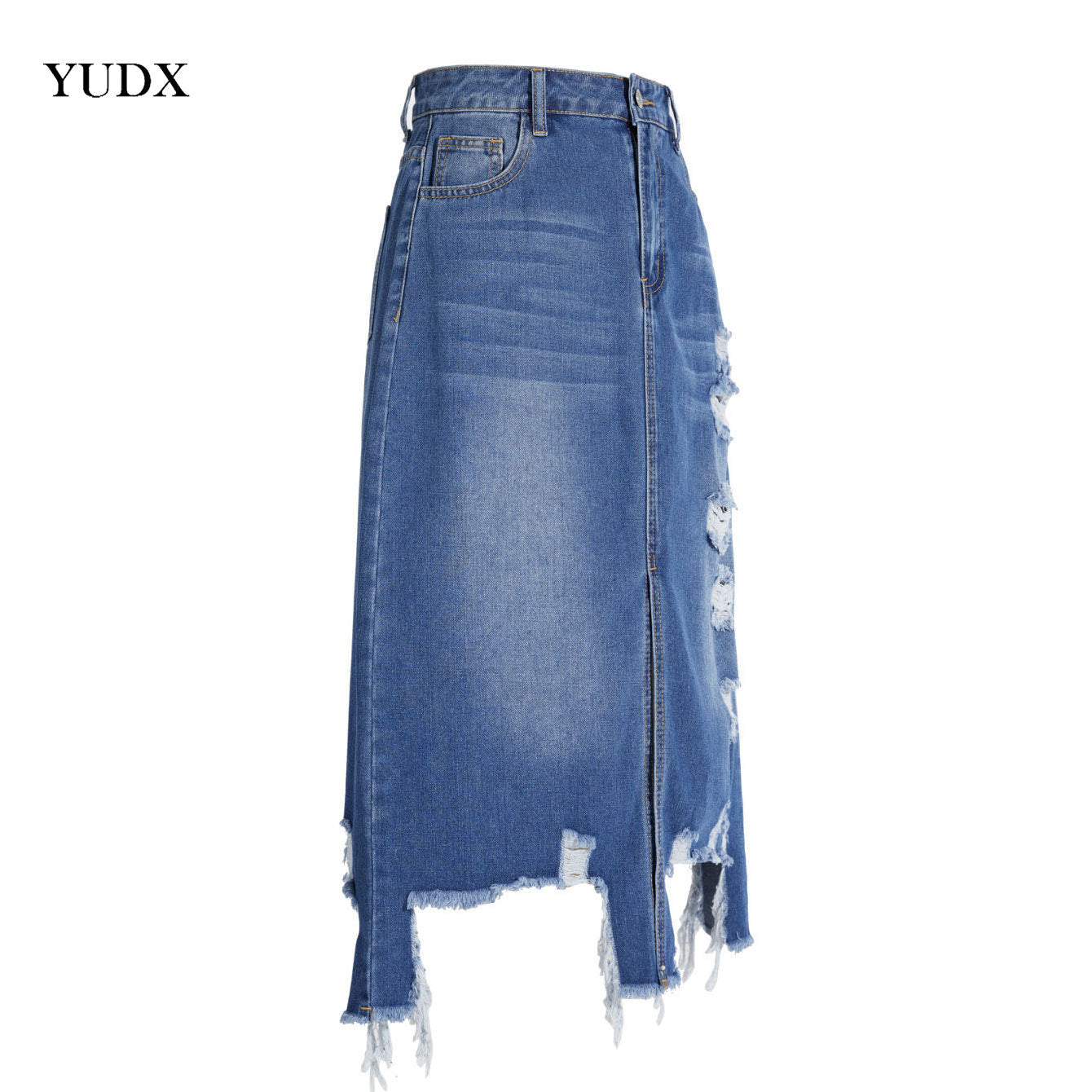 Summer High Waist A Line Denim Sheath Skirts