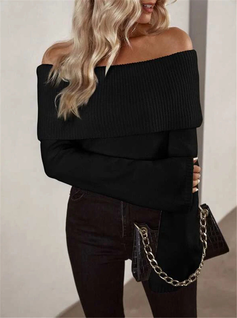 Sexy Off The Shoulder Knitted Women Sweaters