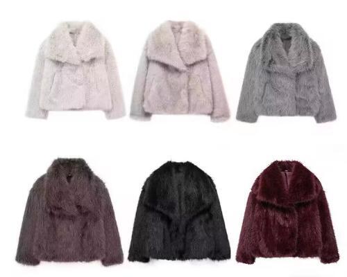 Fashion Artificial Fox Fur Winter Women Jacket Coats