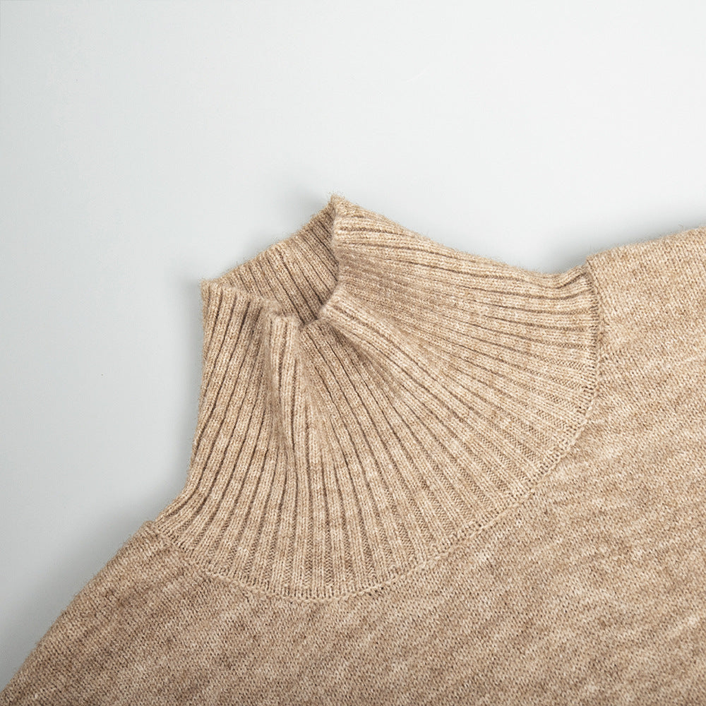 Casual High Neck Pullover Sweaters & Knitted Pants