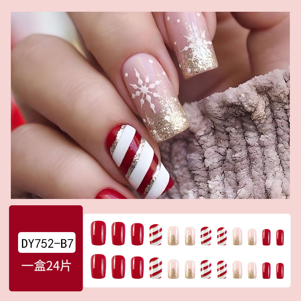 Classy Red Christmas Nails for Women