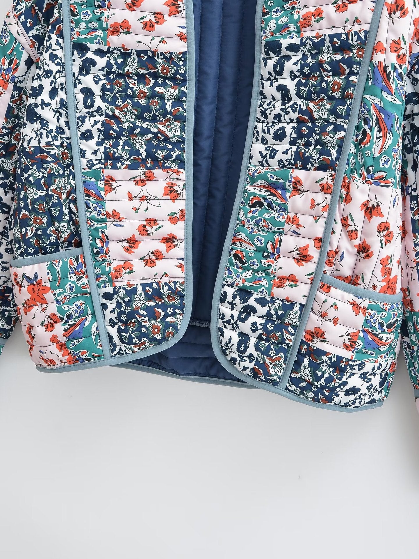 Designed Fashion Floral Print Cotton Overcoat