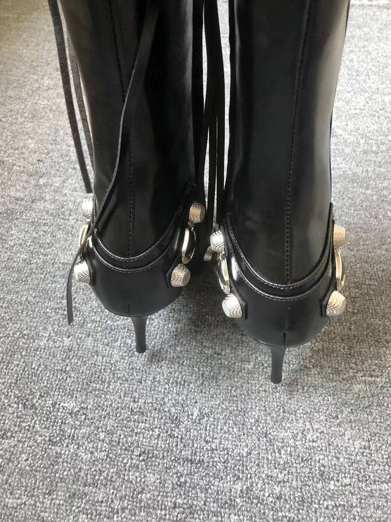 Sexy Peep Toe Rivet Plus Sizes Women Boots