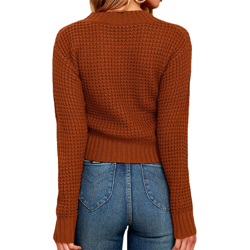 Fashion Round Neck Knitted Pullover Sweaters