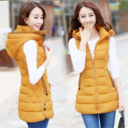 Fashion Winter Plus Sizes Cotton Vest for Women