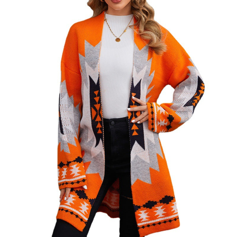 Halloween Winter Knitted Cardigan Sweaters for Women