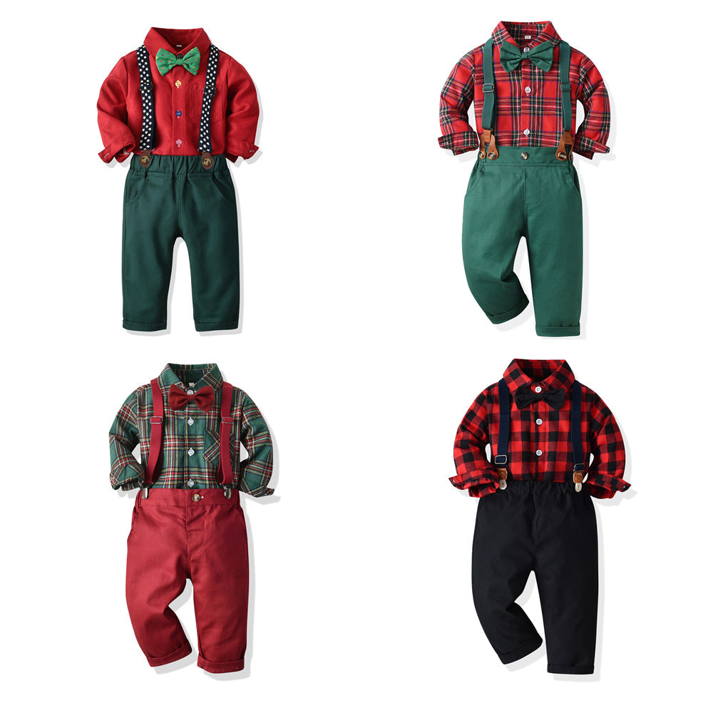 Christmas Long Sleeves Shirts and Pants for Boys