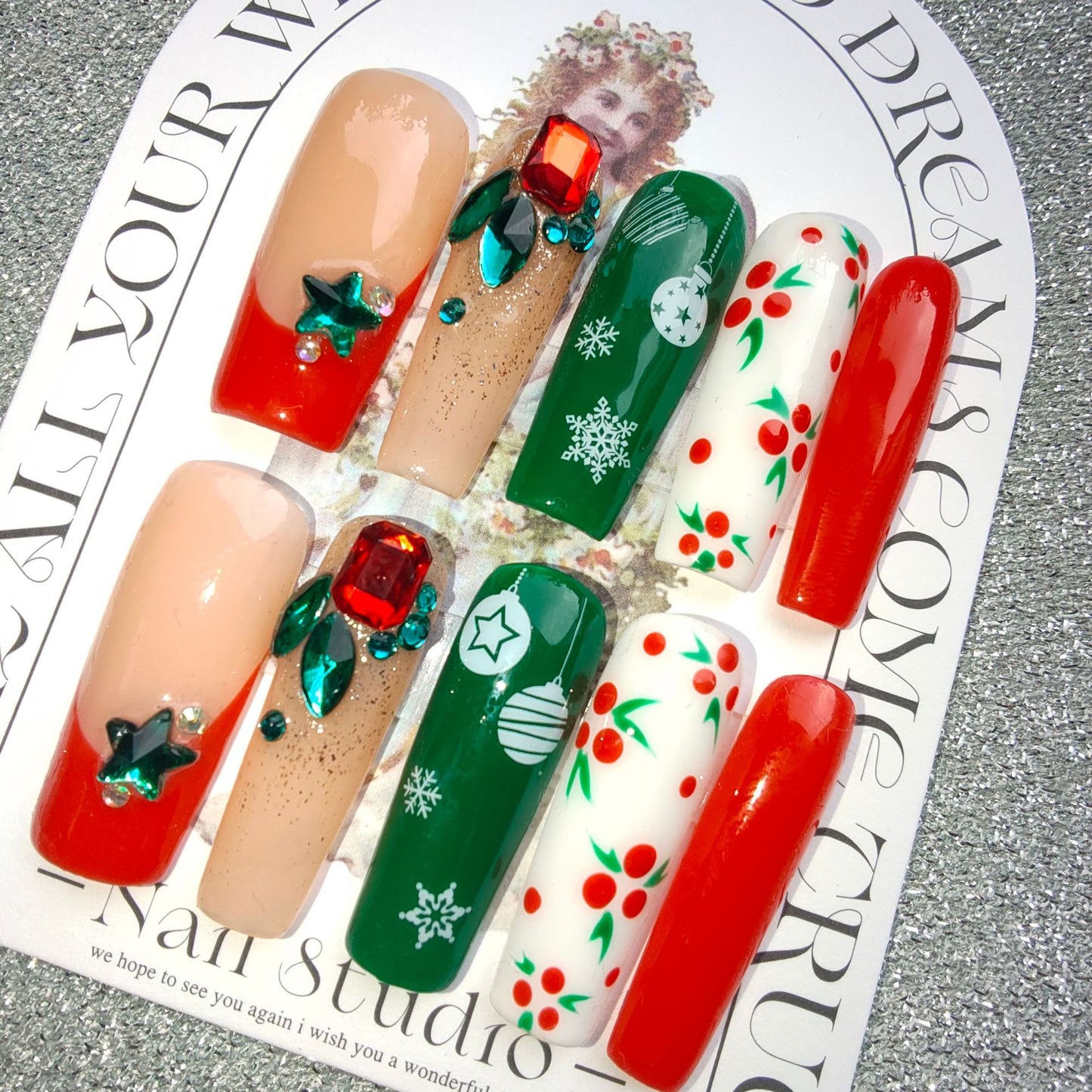 3D Wearable Christmas Santa Nails